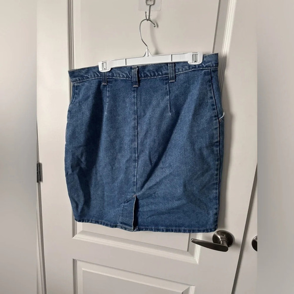 Vintage | Huntington Ridge | High-Waisted Denim Mini Skirt  | Size 16 - Picture 4 of 11